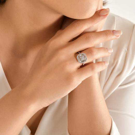 0.57 kt. Diamant Baguette Ring